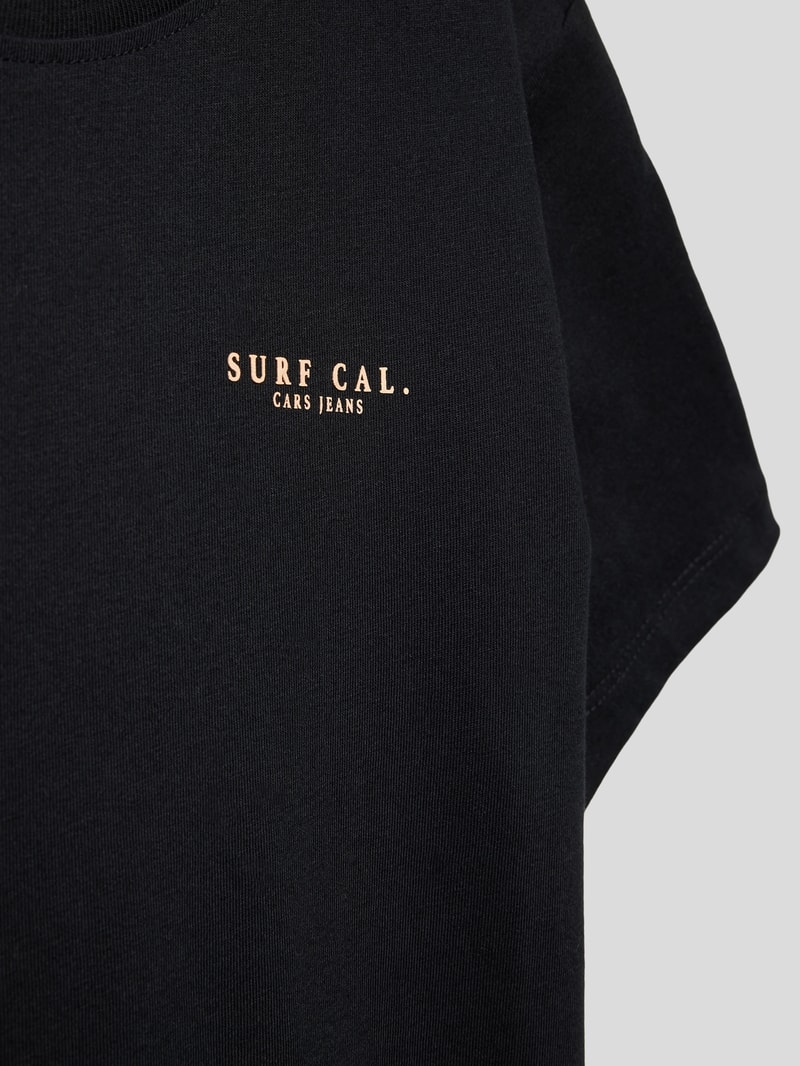 T-Shirt mit Label-Print Modell 'Inaro' in schwarz