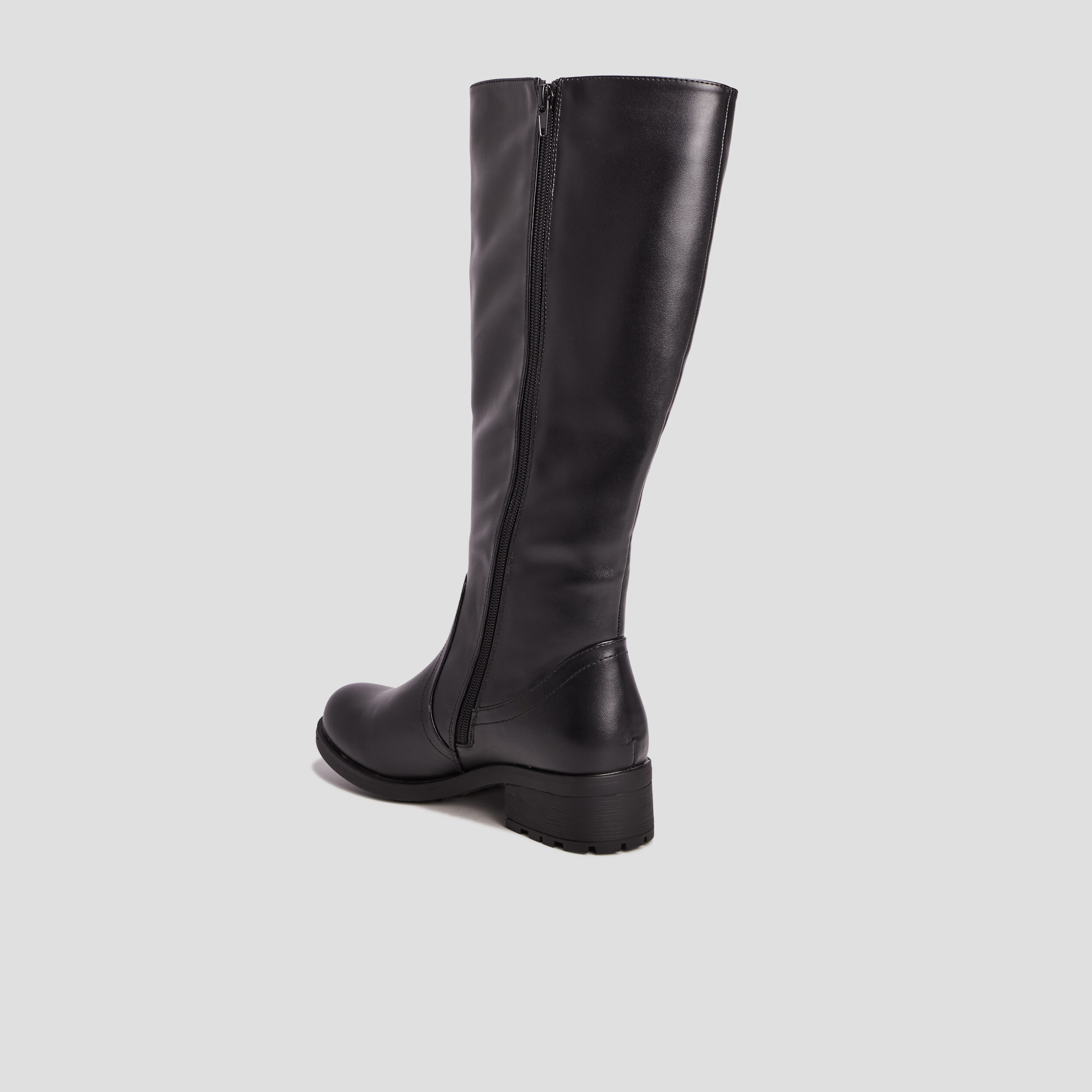 Bottes à talons carrés noir femme | La Halle