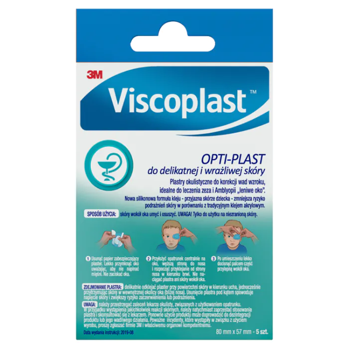 Viscoplast Opti-Plast, Curativos para pele delicada e sensível, 8,2 x 5,7 cm