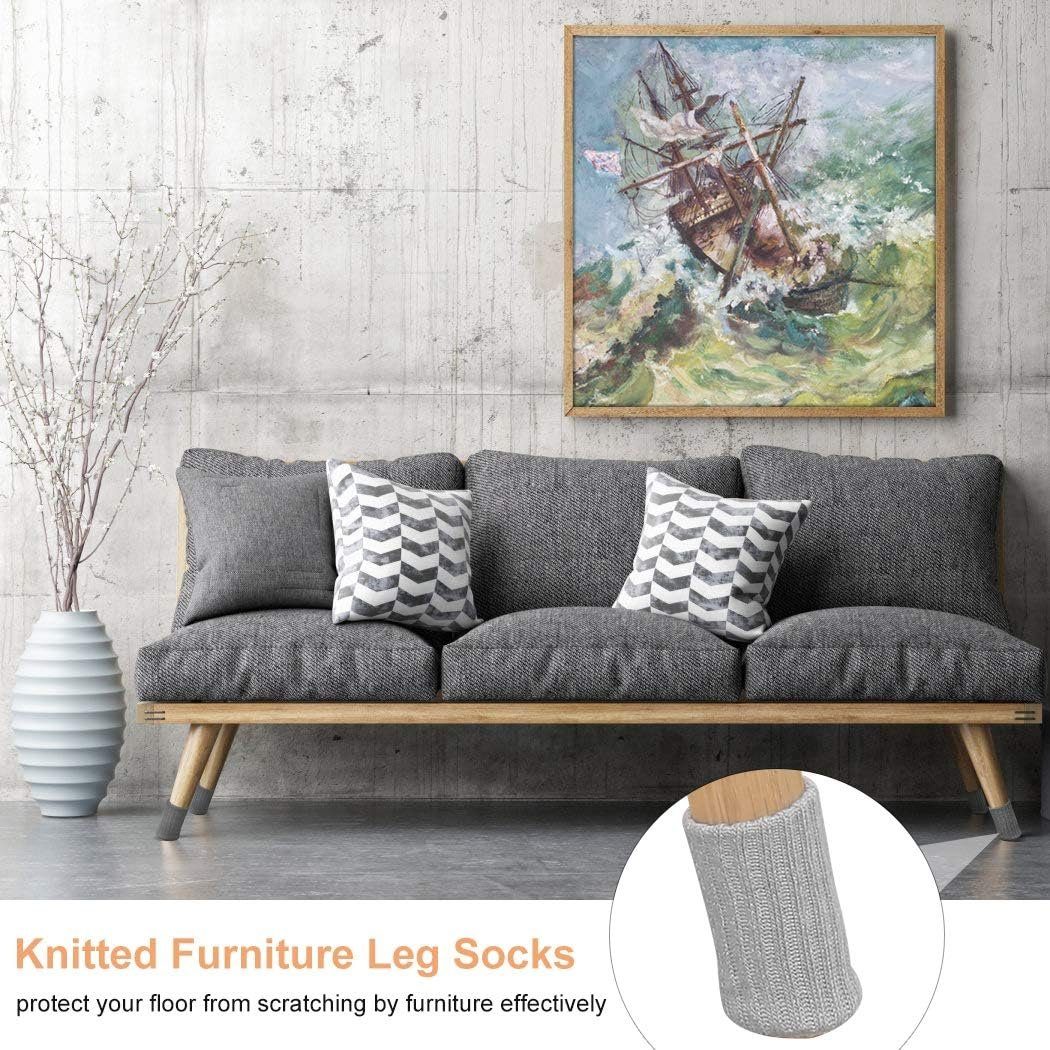 KLLGIA Stuhlsocke Stuhlbeinsocken, 24er-Pack, Bodenschutz vor Kratzern und Lärm, (1 St)