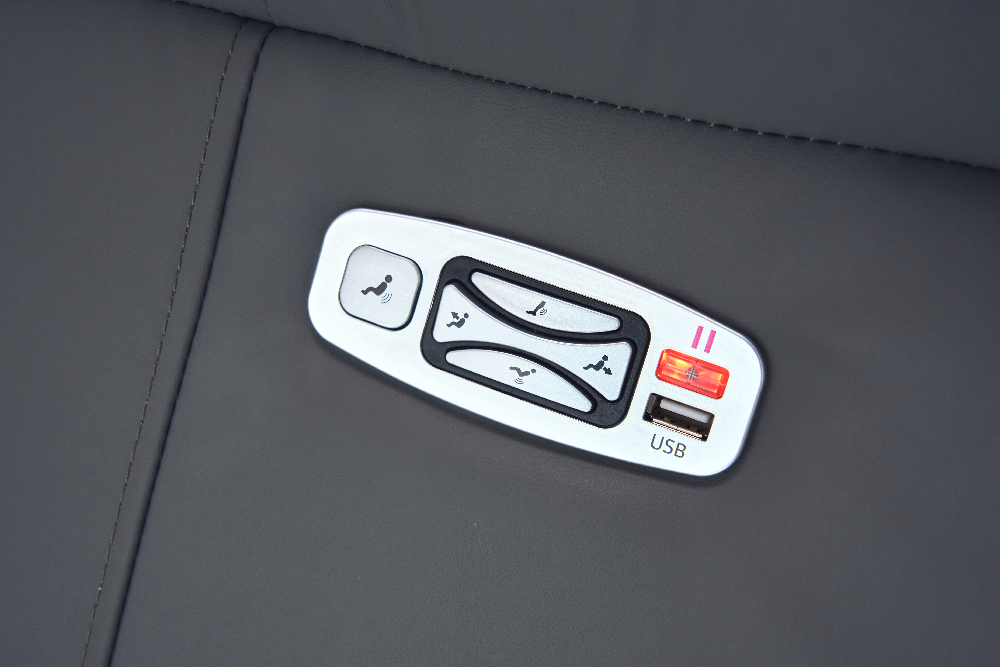 Happy Home Elektrischer Massagesessel mit Beinanhebung & verstellbare Rückenlehne HWP72-GRA