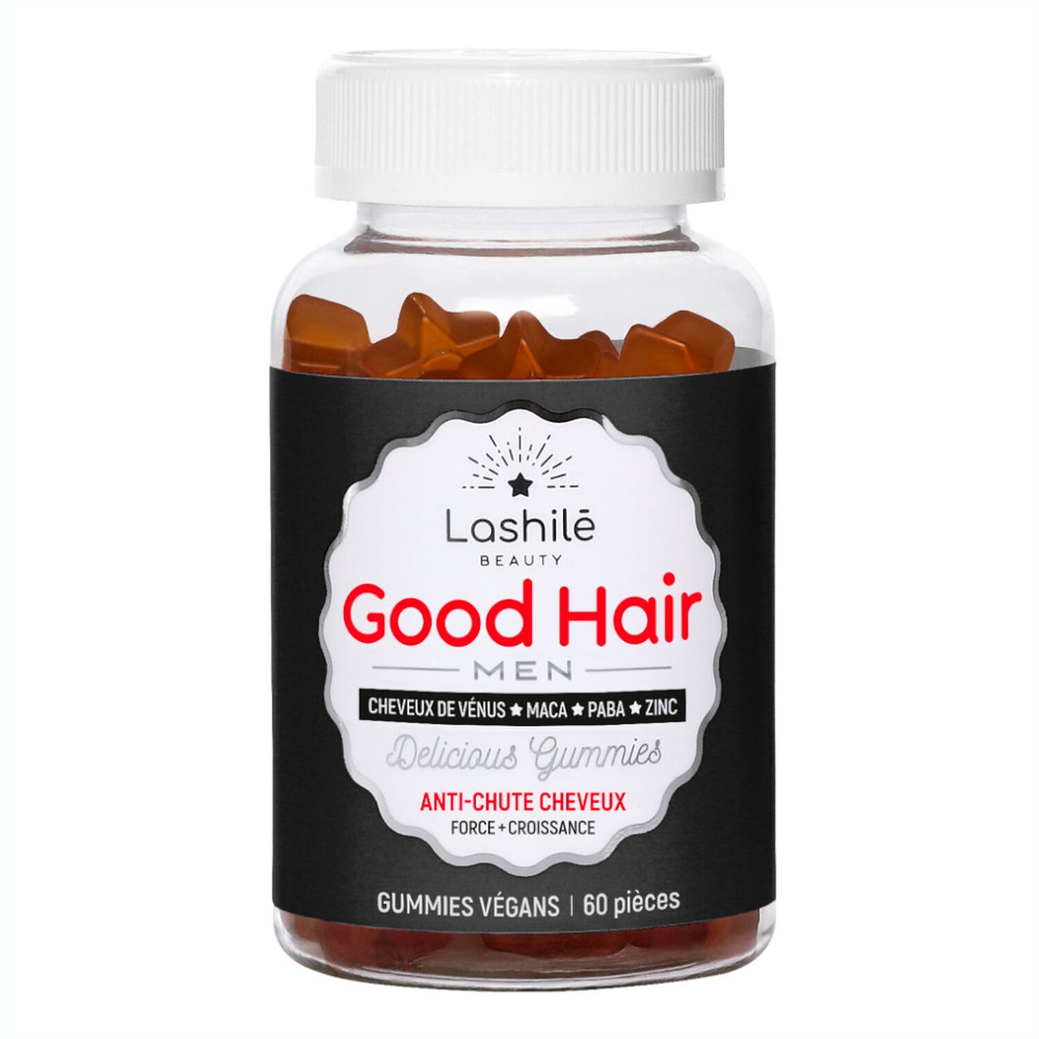 Lashilé Beauty Good Hair Men Complément Alimentaire Anti-Chute Cheveux - 60 Gummies