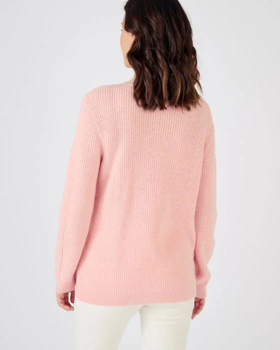 Pull col rond mélange alpaga
