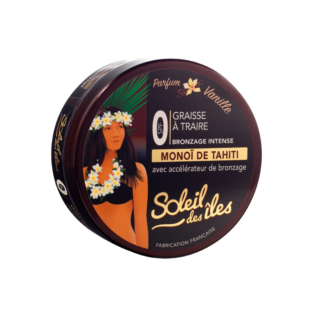 soleil des îles Graisse à traire BRONZAGE INTENSE SPF0 parfum vanille PRODUIT SOLAIRE