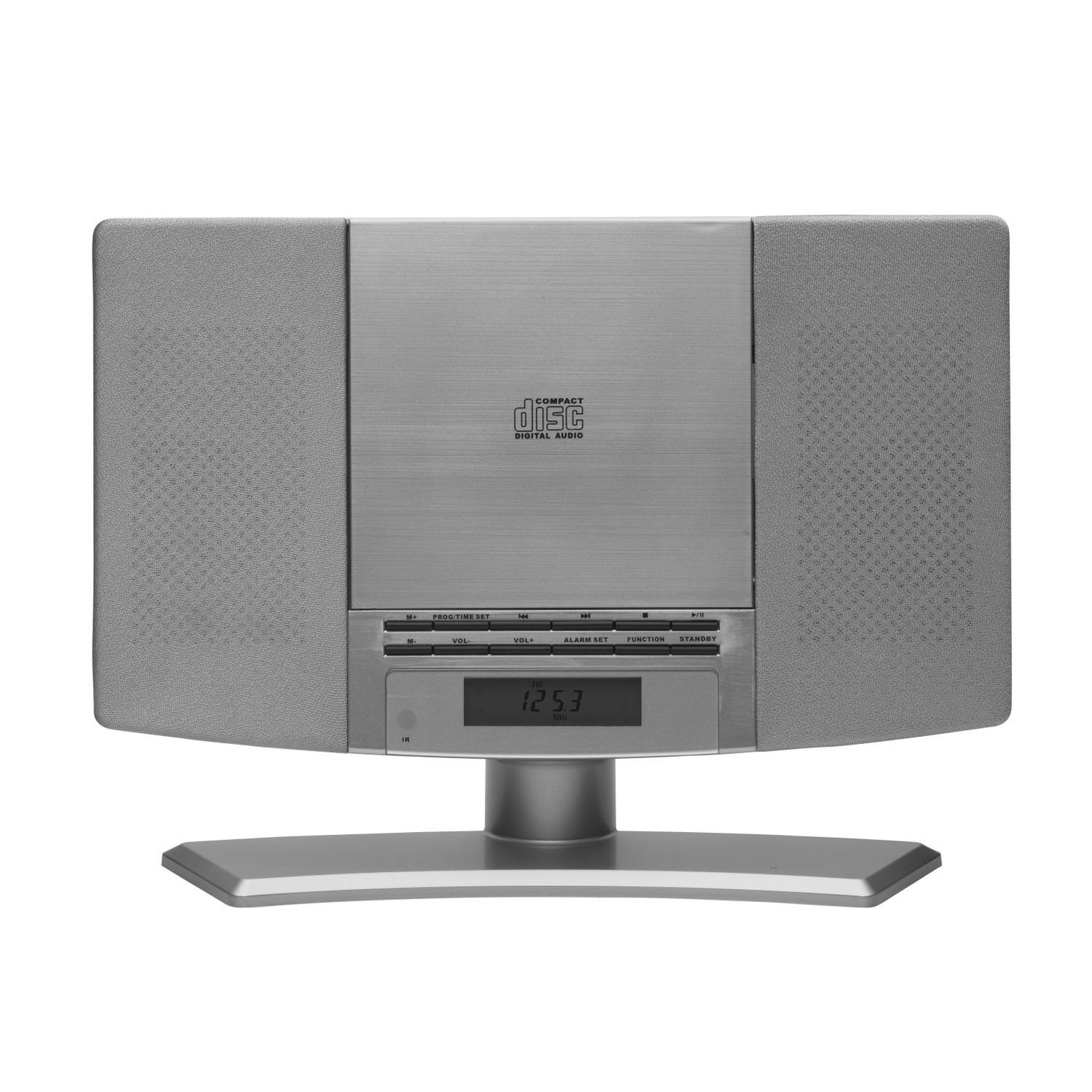 Denver MC-5220 Silber Microanlage (UKW Radio, AUX-IN, Kophörerausgang, wandmontage geeignet)