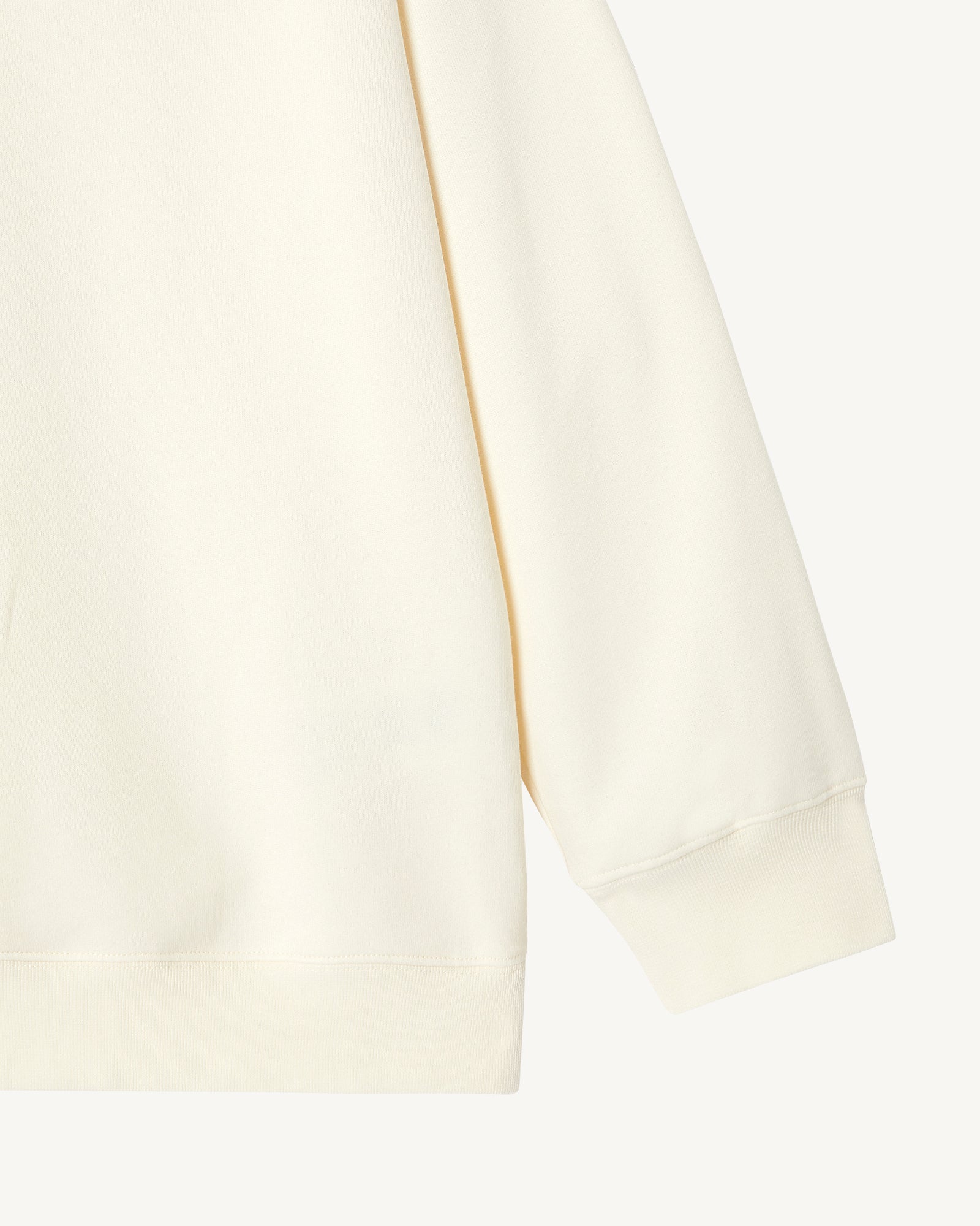 Sweat molleton à capuche femme en coton biologique Ecru Monteria