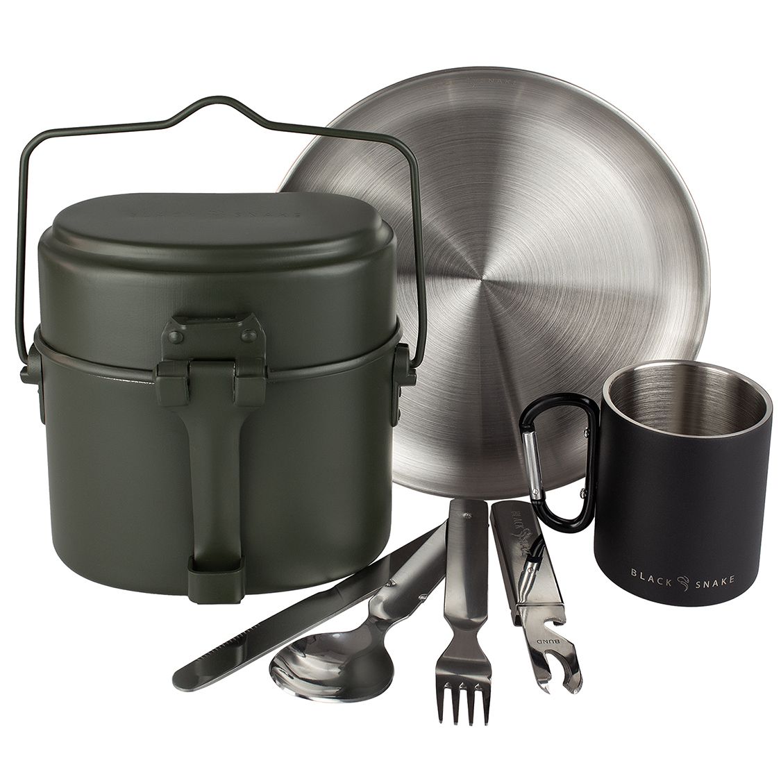 Black Snake 7-teiliges Karbiner Campingkochgeschirr Set