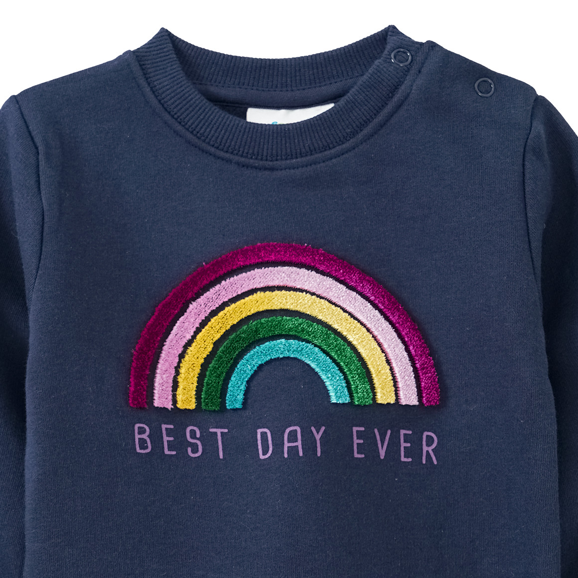 Baby Sweatshirt mit Regenbogen-Applikation