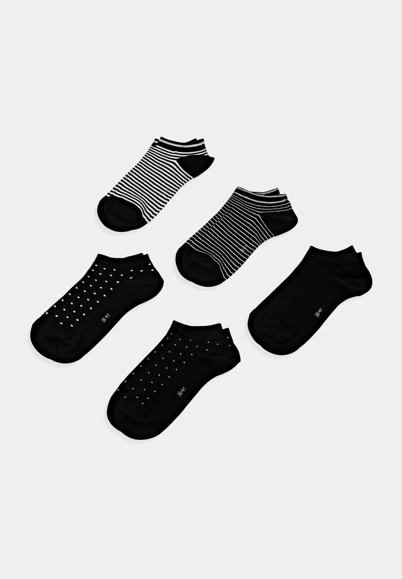 Calcetines Esprit Dots & Stripes (paquete de 5) con estampado