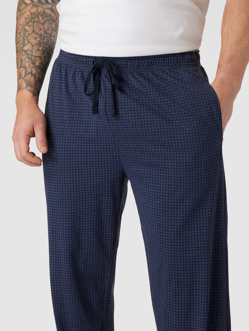 PLUS SIZE Pyjama-Hose mit Karomuster in blau