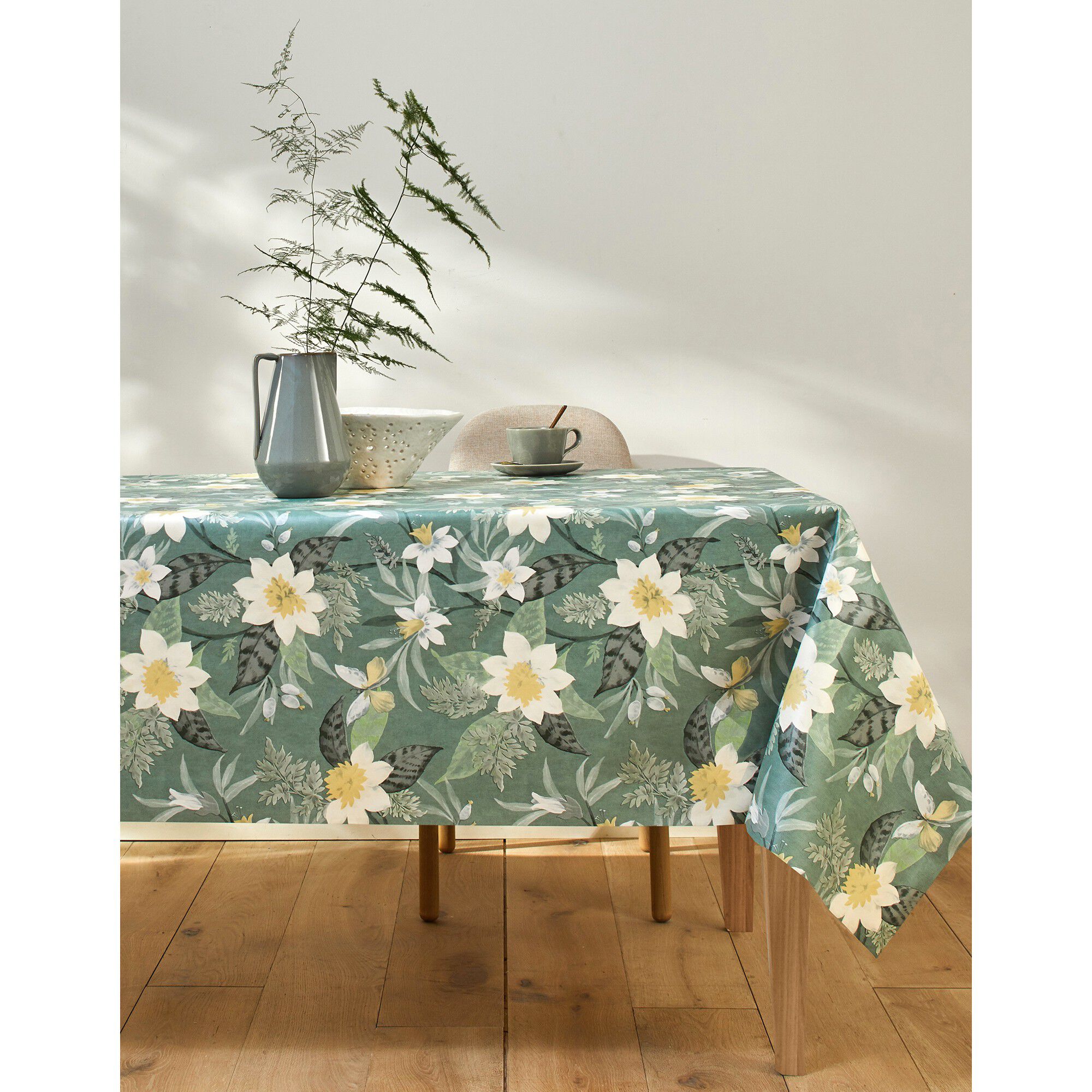 Nappe toile cirée imprimé Hellébore