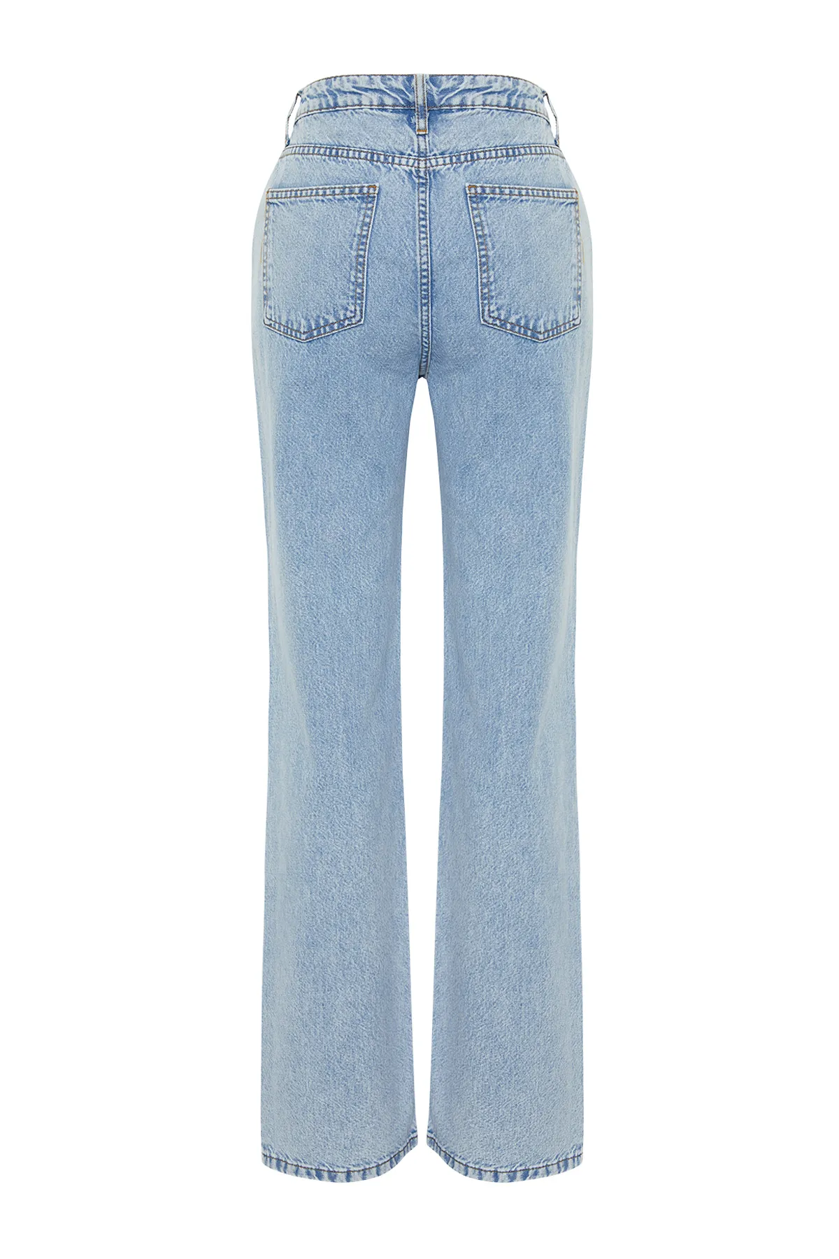 Trendyol Collection  Hellblaue Jeans mit niedriger Taille und weitem Bein TWOSS24JE00029