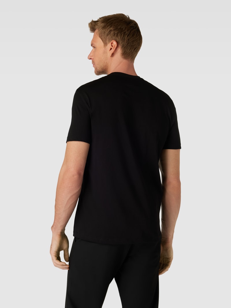 T-Shirt mit Strasssteinbesatz in schwarz