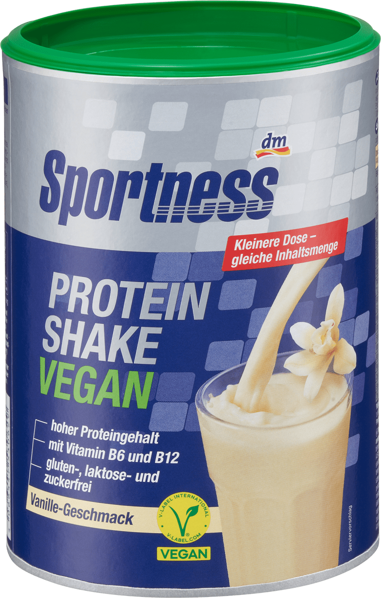 Proteinpulver, Protein Shake Vegan, Vanille-Geschmack, 300 g