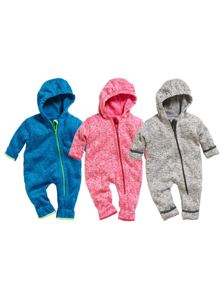 Playshoes Strickfleece-Overall in Grau günstig kaufen