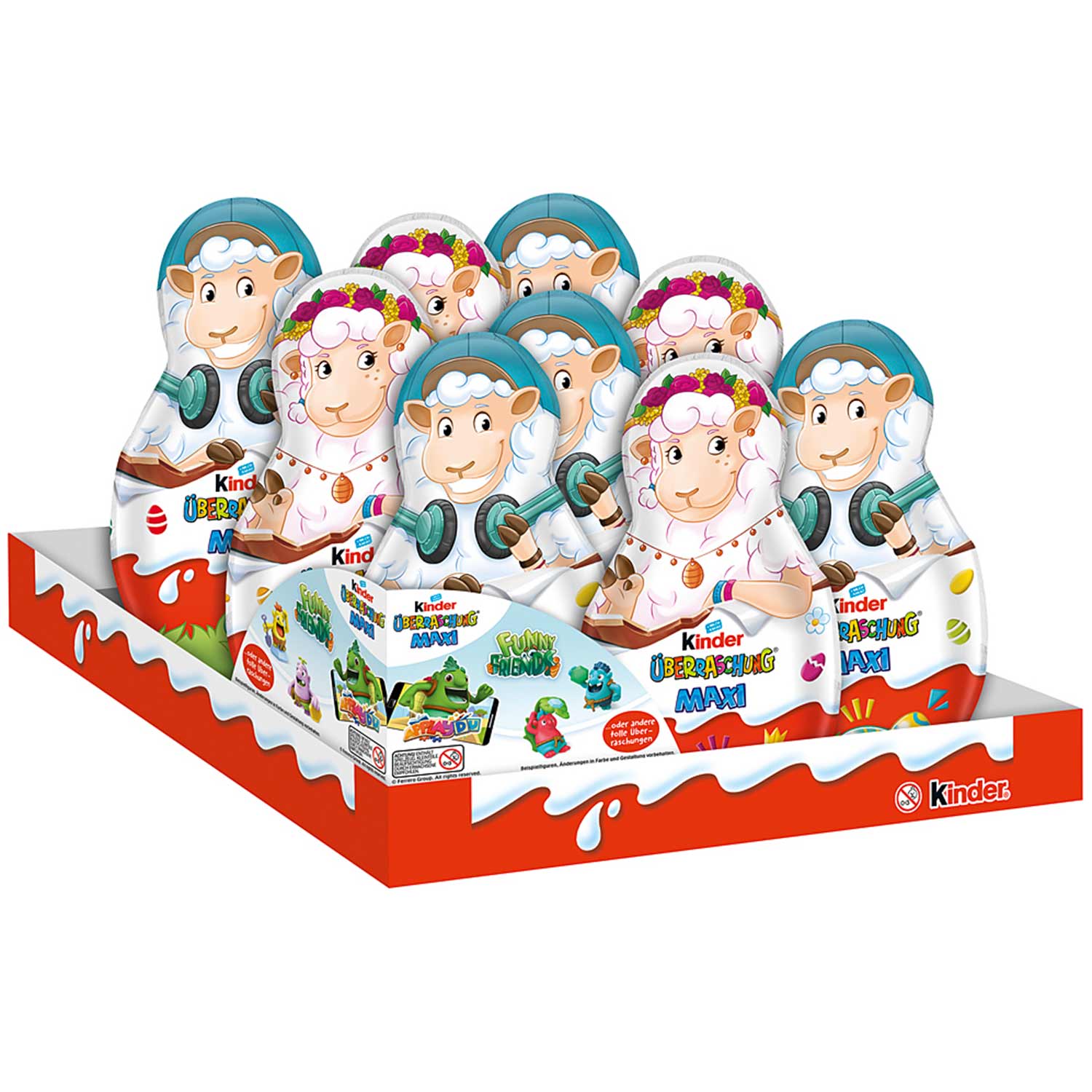 kinder Schokolade Hohlfigur mit Überraschung Maxi 'Funny Friends' 140g