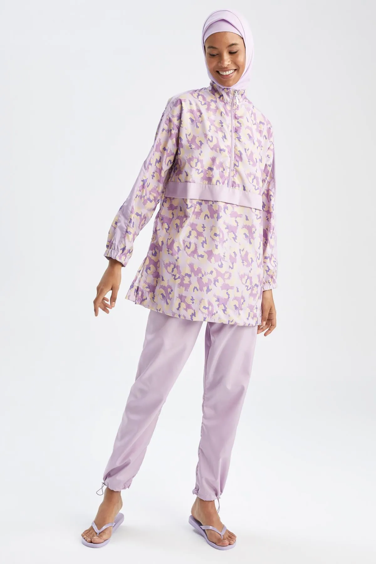 DeFacto  Relax Fit gemusterter Hijab-Badeanzug X0534az22sm