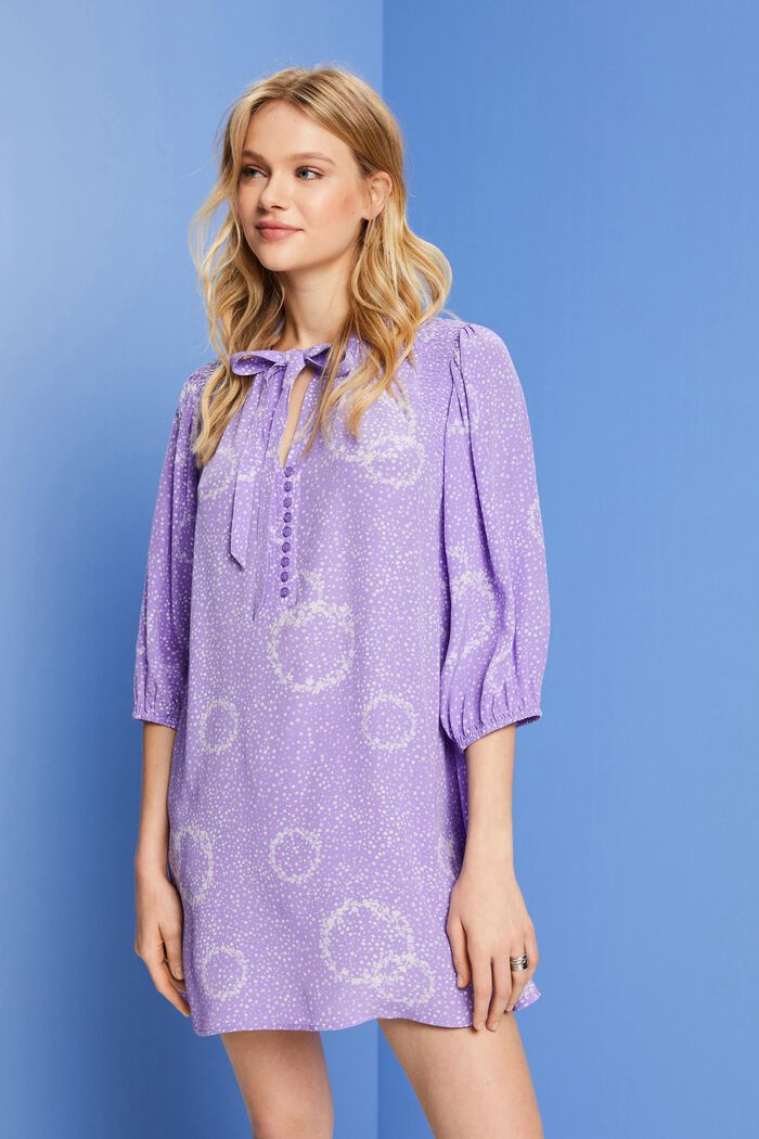 Etuikleid mit Print und Bindedetail
