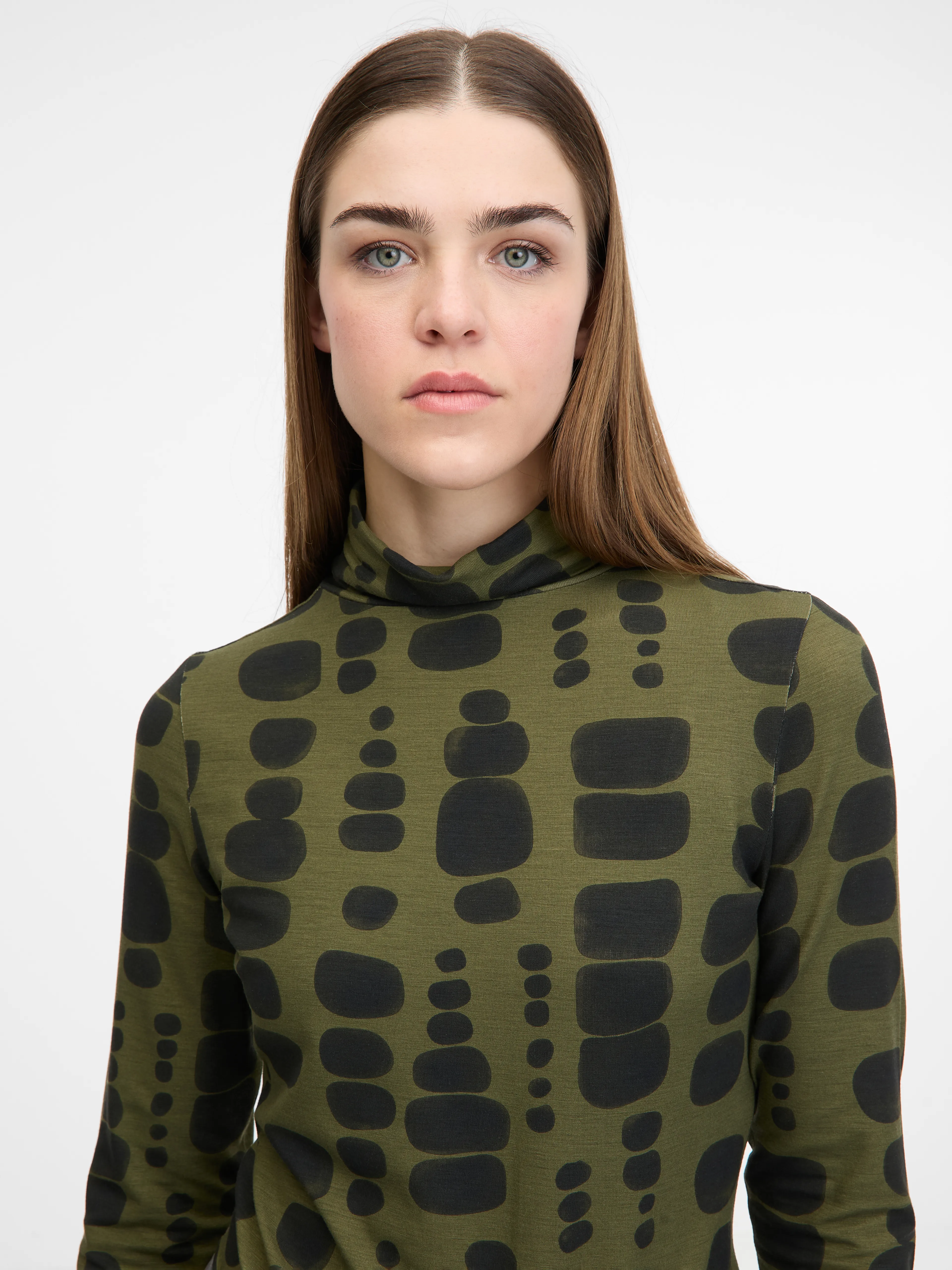 Grünes Damen-Langarm-T-Shirt ORSAY
