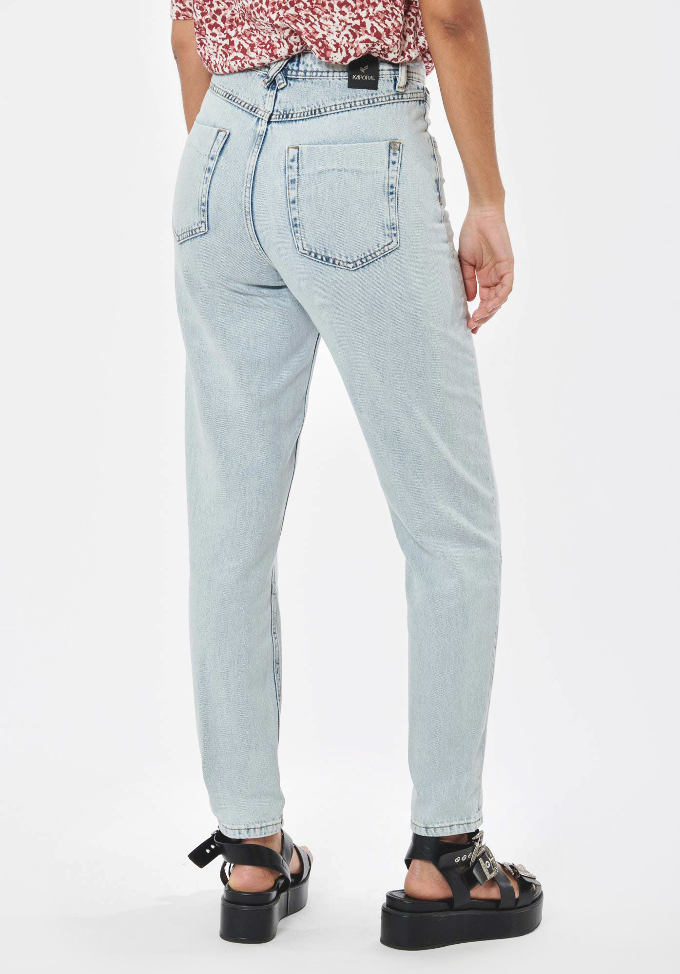 BELLA  Jean Mom Femme en 100% coton
