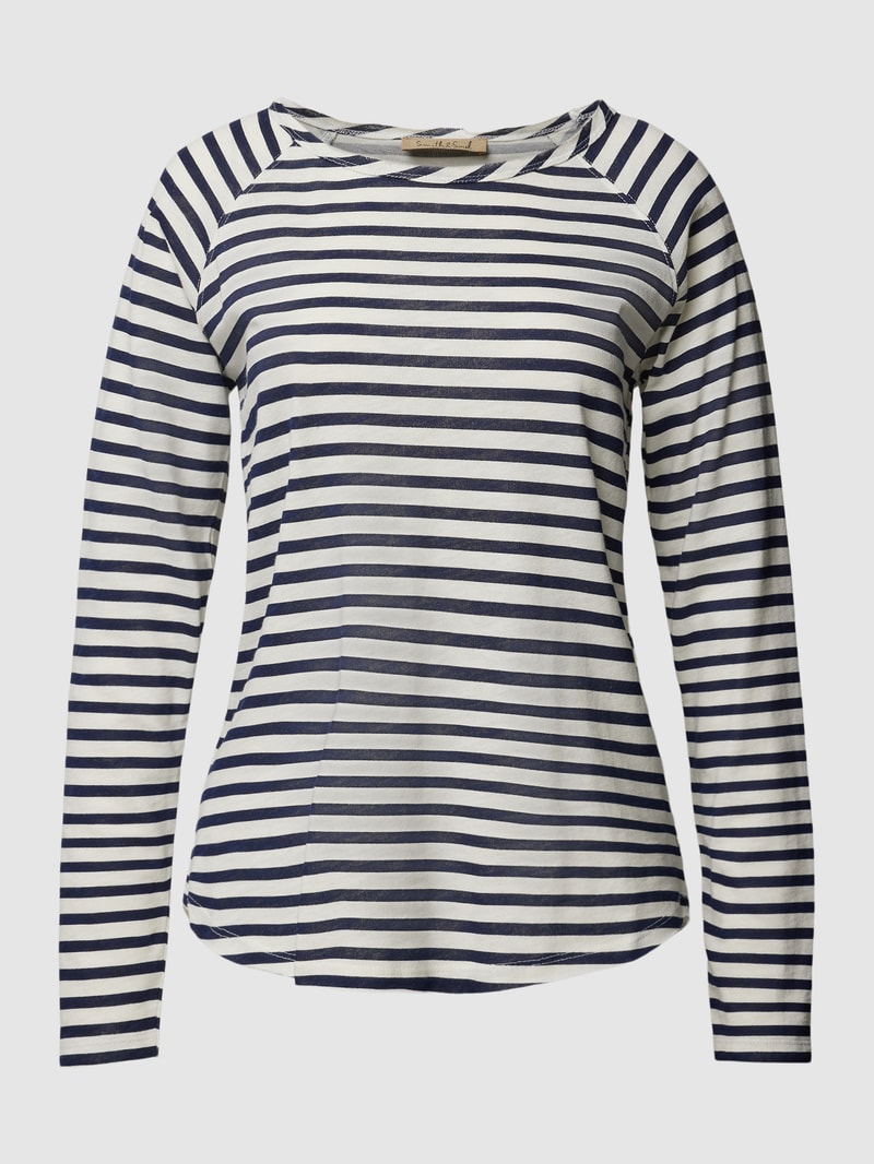 Longsleeve mit Streifenmuster in schwarz