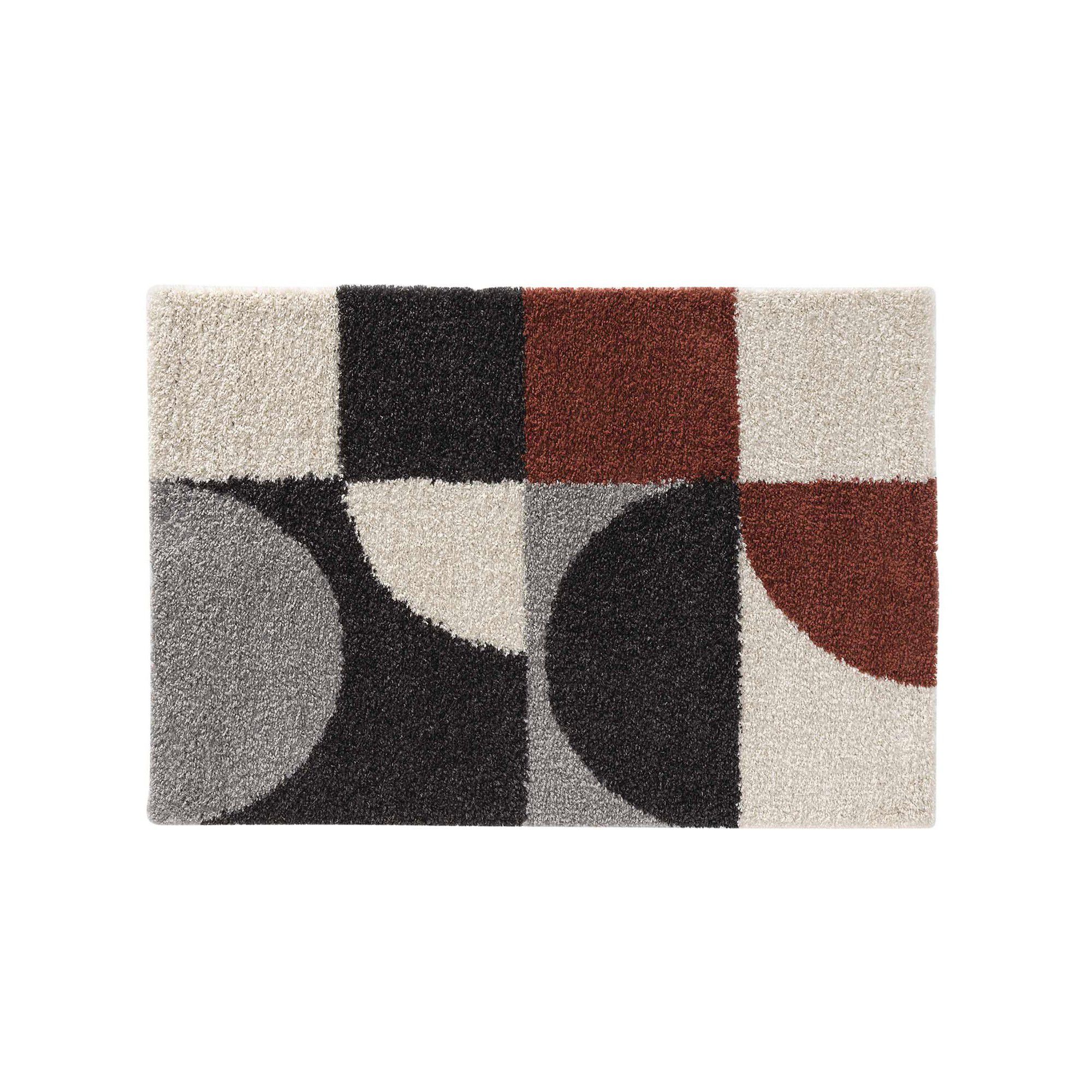Tapis rectangulaire motif géométrique multicolore