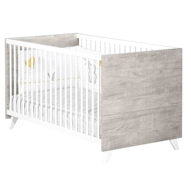 Lit bébé évolutif 140x70 Little big bed Scandi gris