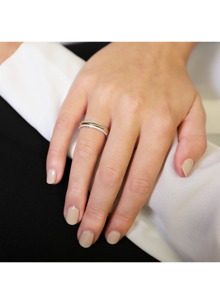 TI SENTO - Milano Ring plated with cubic zirconia 12144ZY