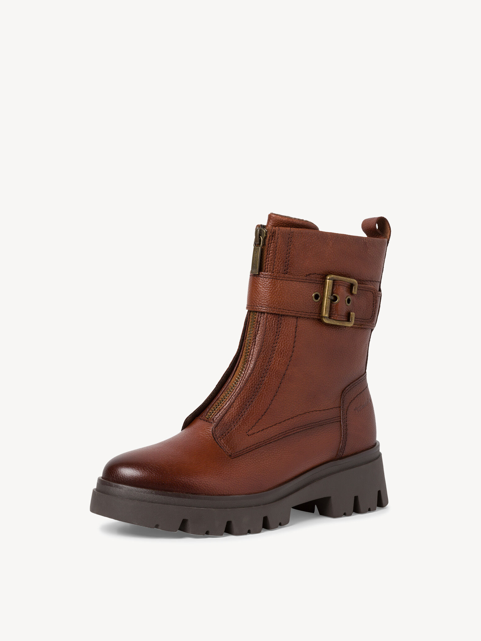 Bottine en cuir - marron