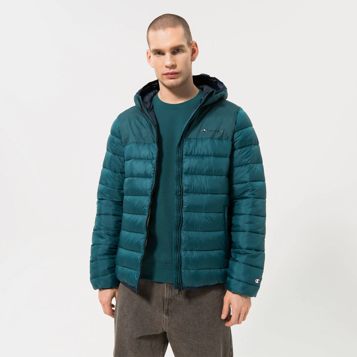 CHAMPION JACKE WINTER HOODED JACKET Grün
