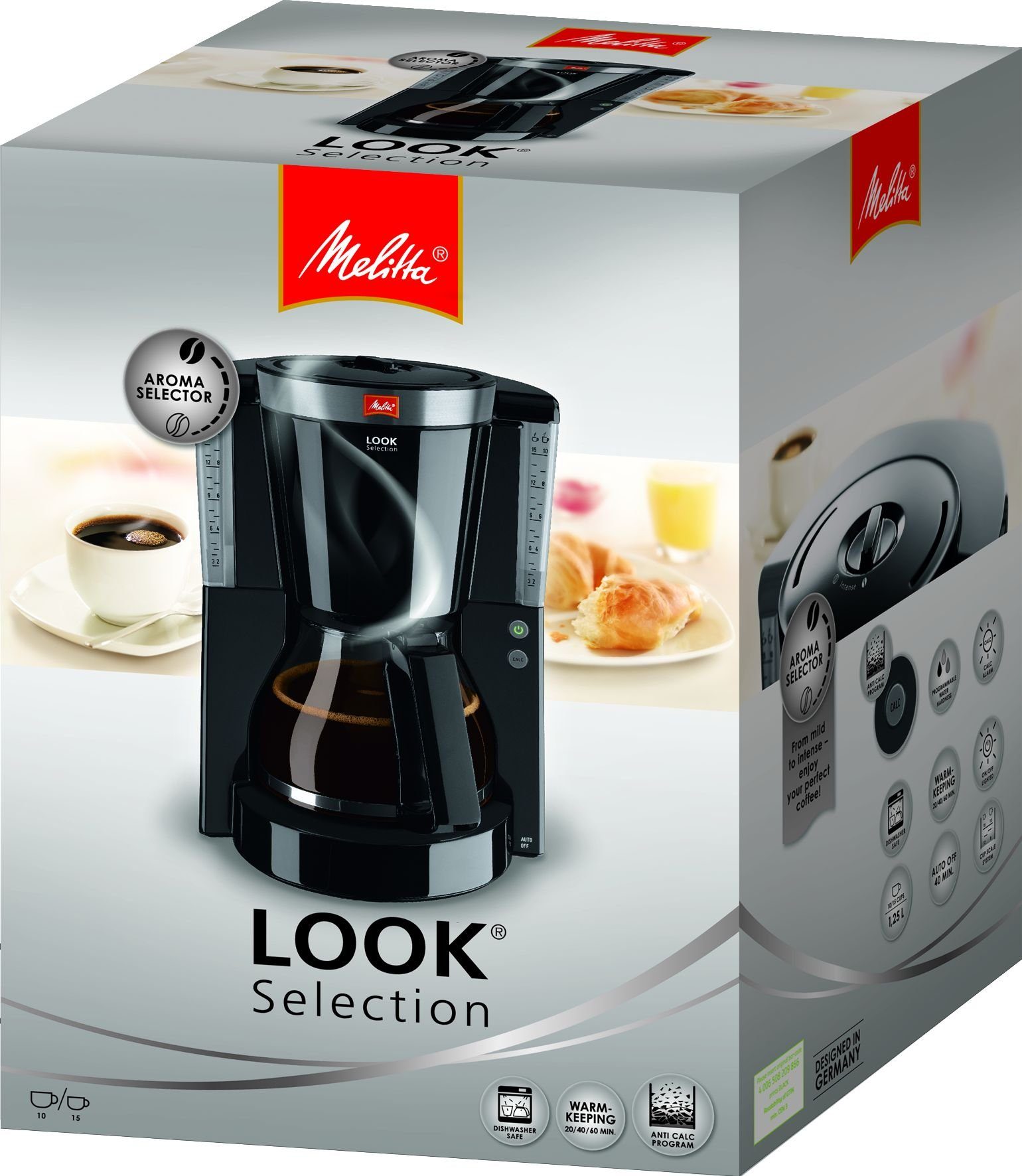 Melitta Filterkaffeemaschine Look Selection 1011-03 weiß 10 Tassen, mit Glaskanne