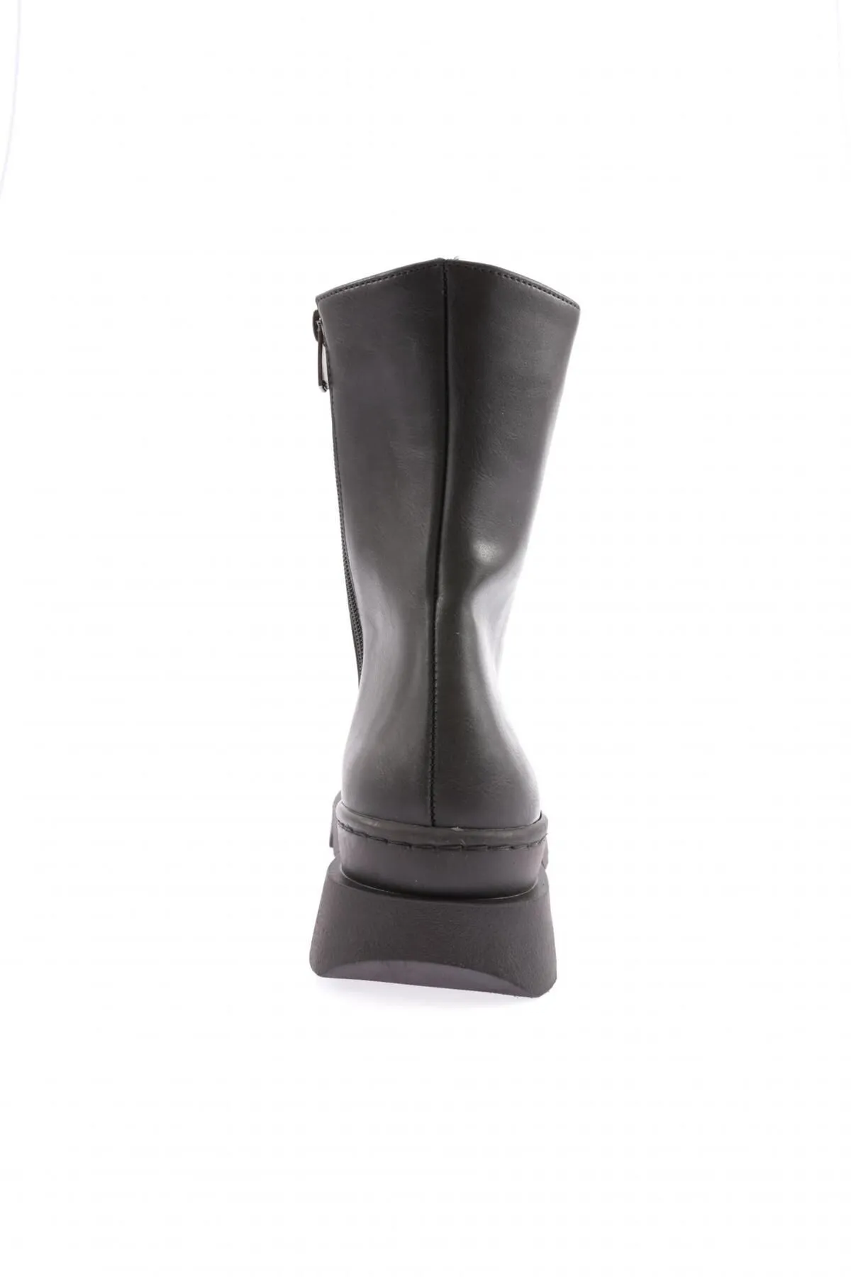 DGN  744-22k Schwarze Schnürstiefeletten mit Reißverschluss für Damen