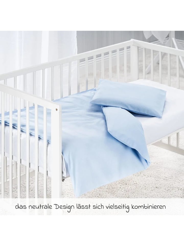 Makian Bettwäsche 80 x 80 cm - Uni Hellblau in blau günstig kaufen onesize
