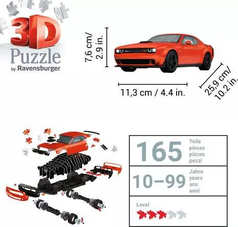 3D Puzzle Dodge Challenger R/T Scat Pack Widebody