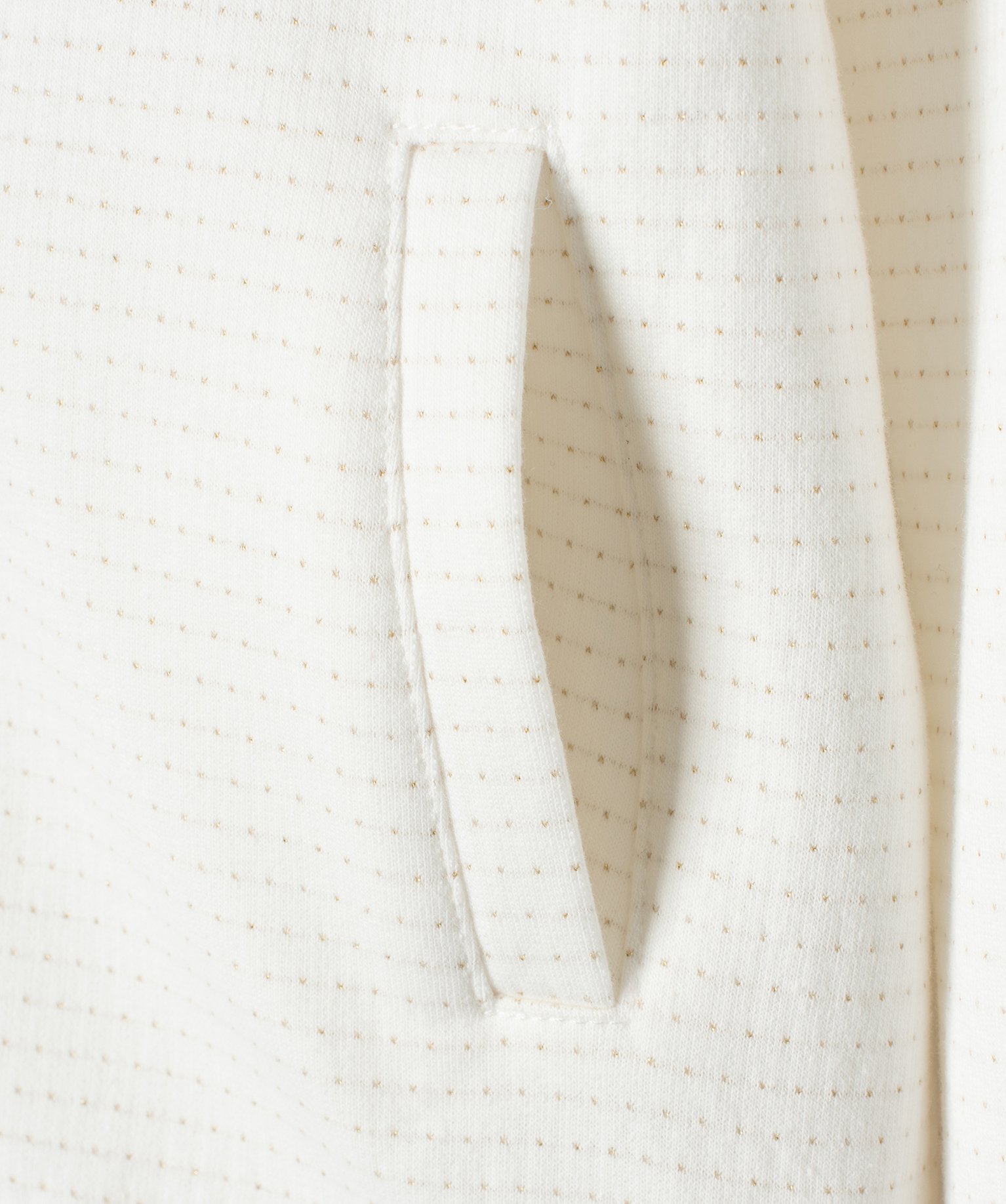 Sweat fille zippé à motifs pailletés ecru | GEMO