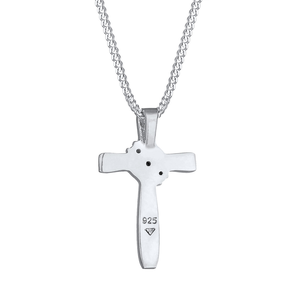 Elli Elli Collier Femmes Croix Religion avec Cristaux en Argent Sterling 925 collier