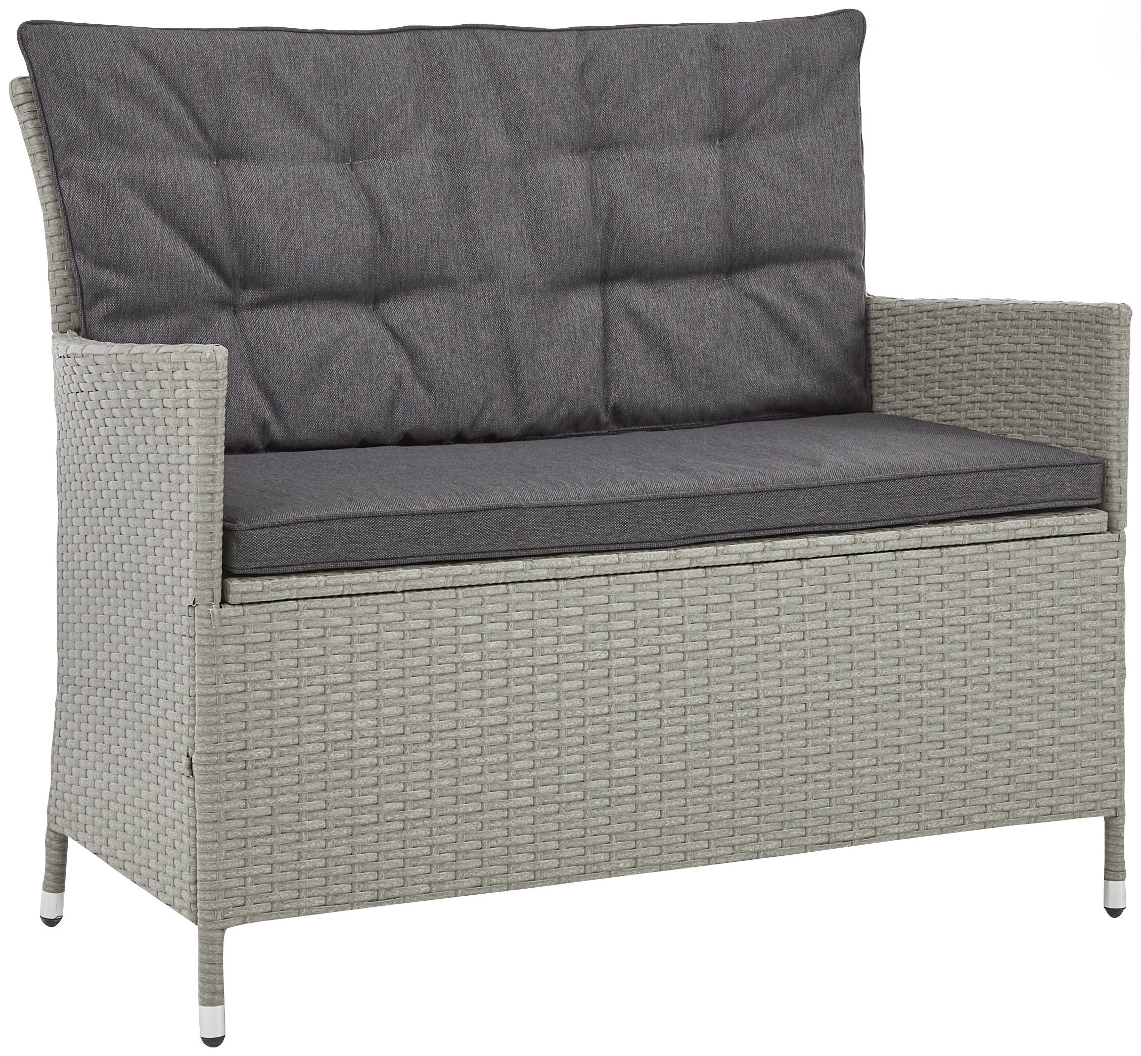 KONIFERA Gartenlounge-Bank Mailand, Kunststoff, 113,5x89,5x47,5 cm