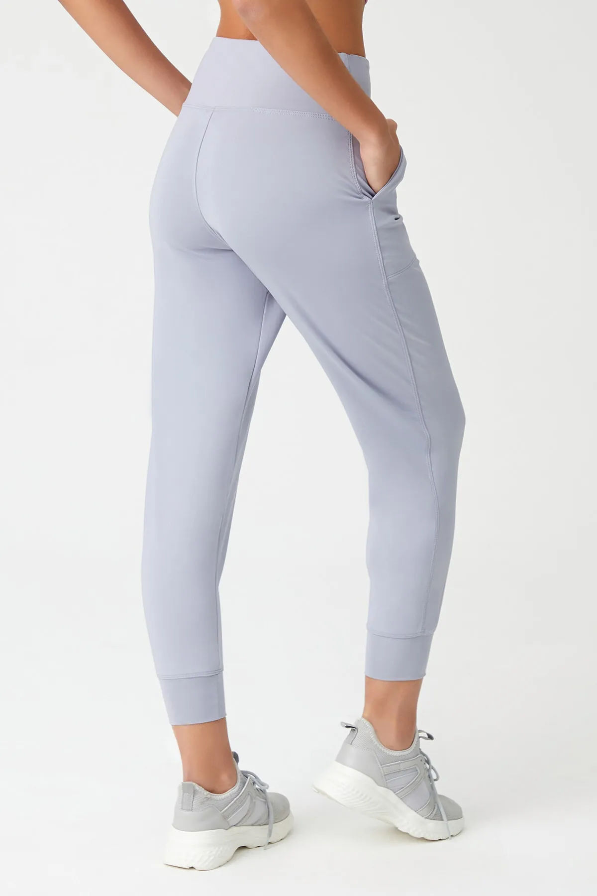 LOS OJOS  Graue Jogginghose mit hoher Taille für Damen