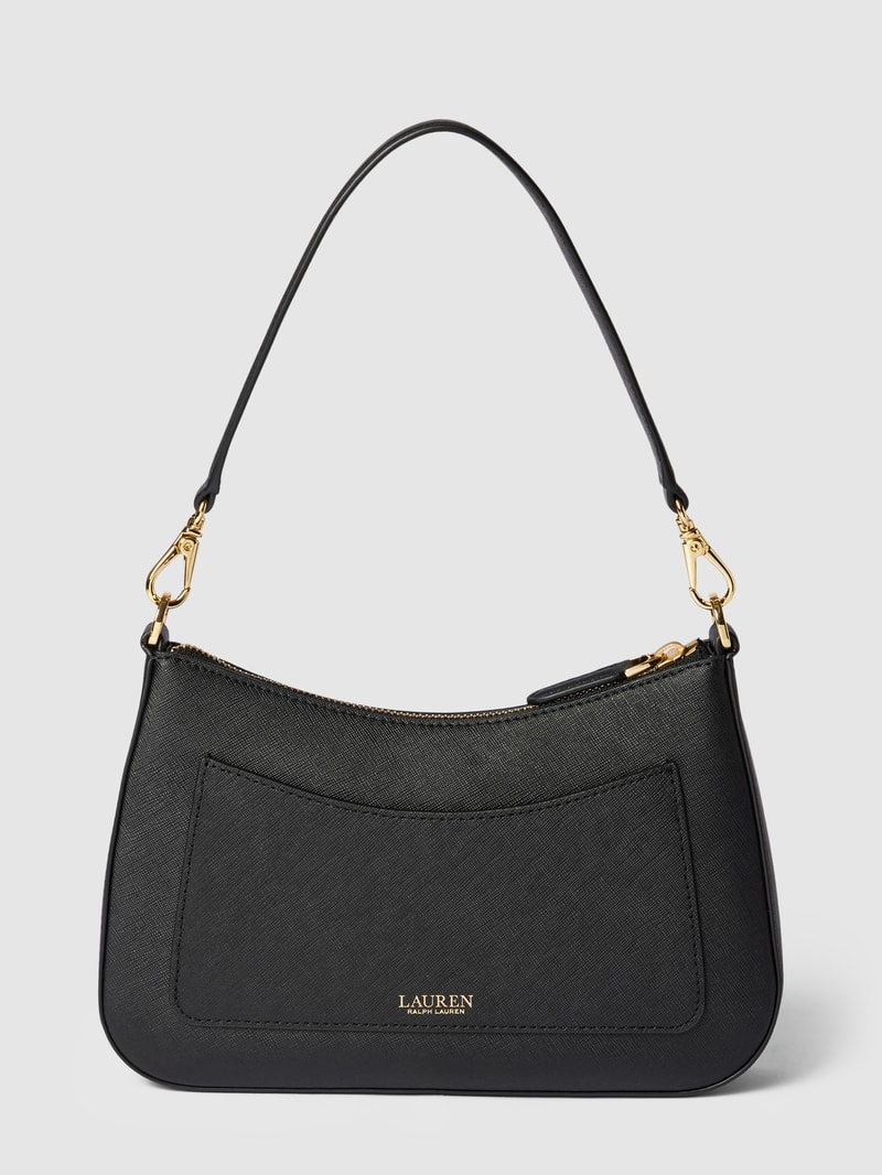 Schultertasche mit Label-Applikation Modell 'DANNI' in schwarz