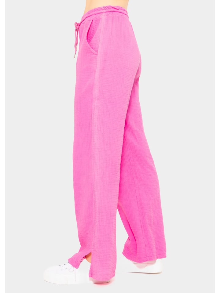 SASSYCLASSY Musselin Hose in pink günstig kaufen