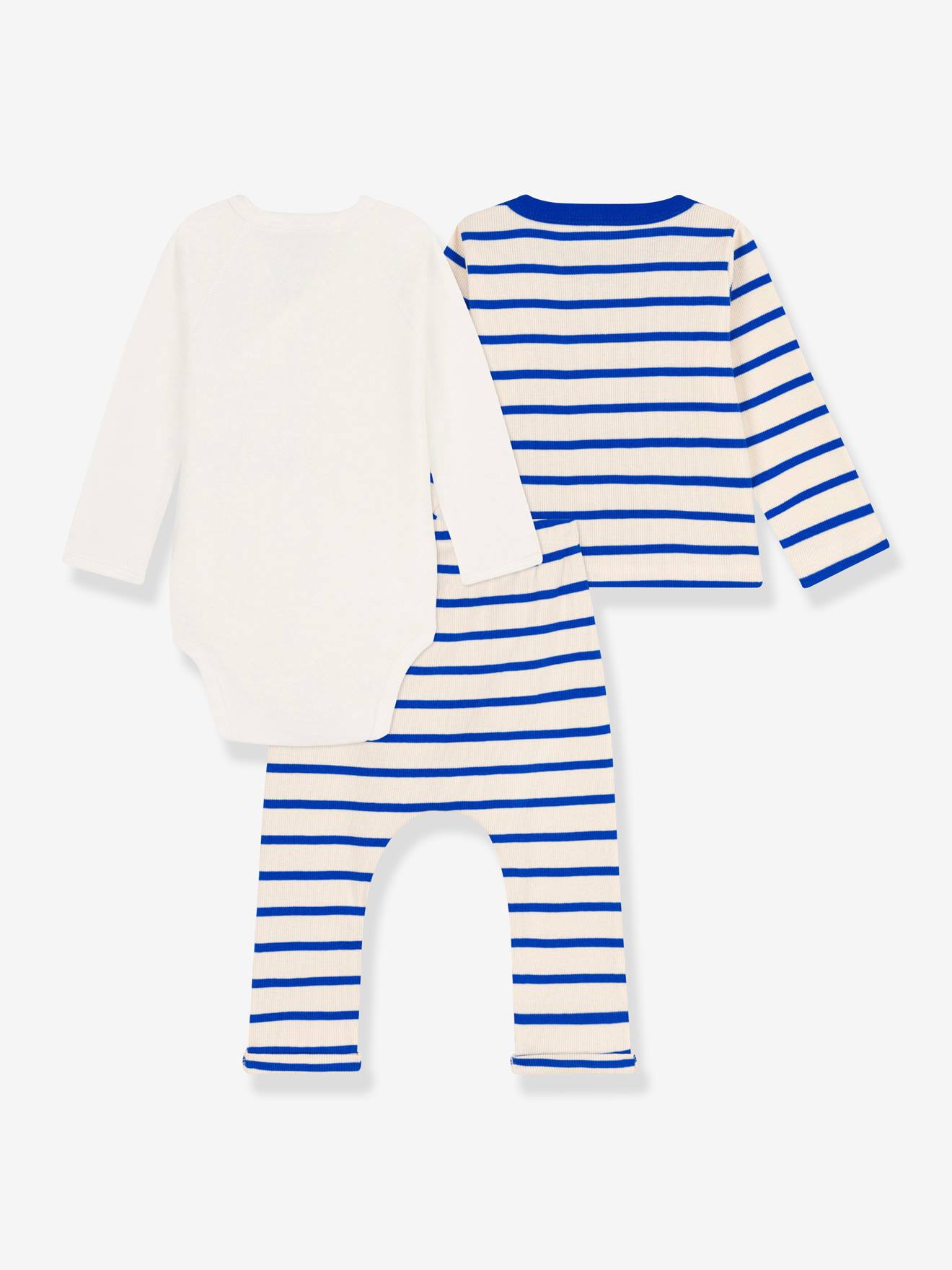 Petit Bateau 3-teiliges Baby-Set PETIT BATEAU, Bio-Baumwolle - beige