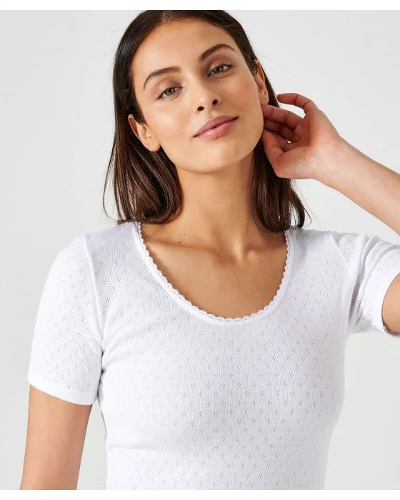 Tee-shirt maille fantaisie manches courtes Thermolactyl