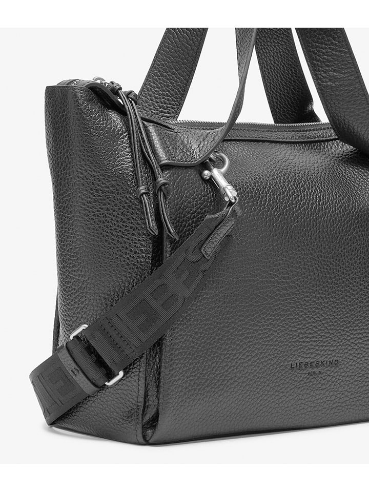 LIEBESKIND BERLIN Leder-Henkeltasche in Schwarz - (B)31 x (H)28 x (T)13 cm günstig kaufen onesize