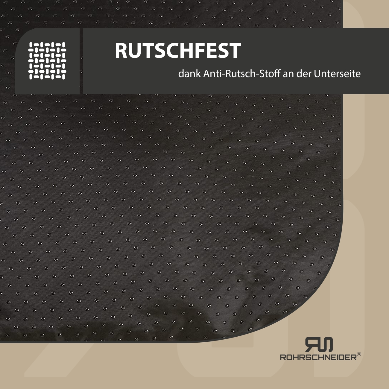 Rohrschneider Hundebetten Rohrschneider Hundebett mit Gratis-Beigabe, waschbar, robuster Fein-Cordstoff anthrazit