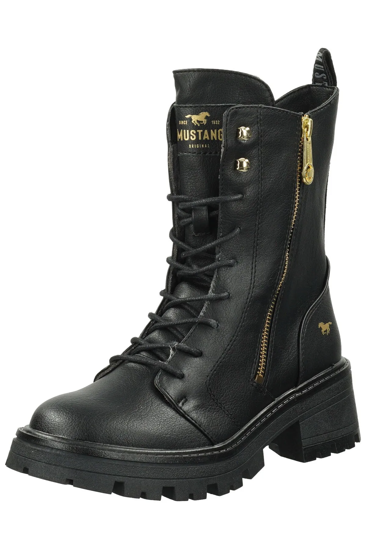 Mustang  Stiefelette - Schwarz - Blockabsatz