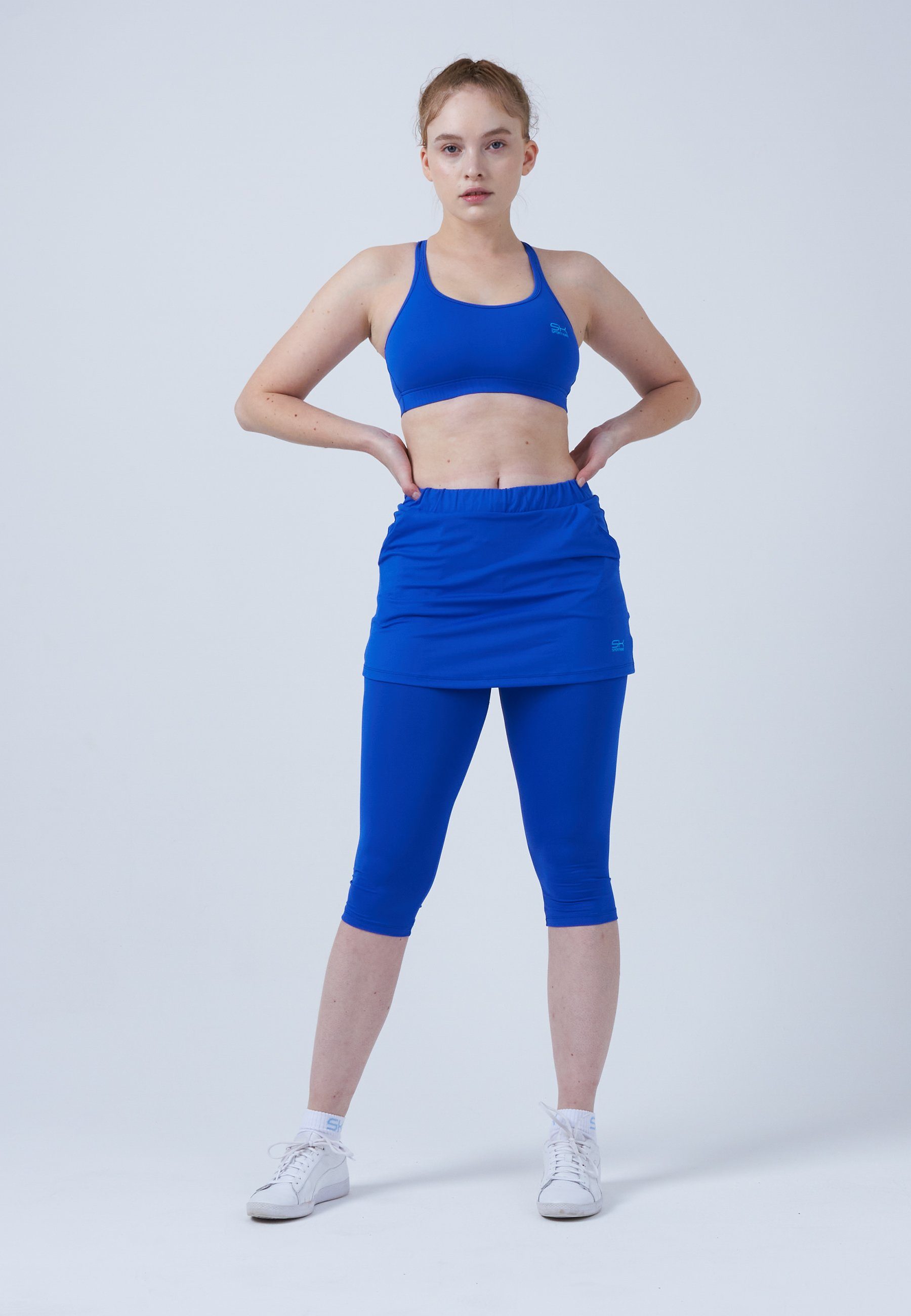 SPORTKIND Tennisrock 2-in-1 Skapri Rock mit Leggings Mädchen & Damen kobaltblau