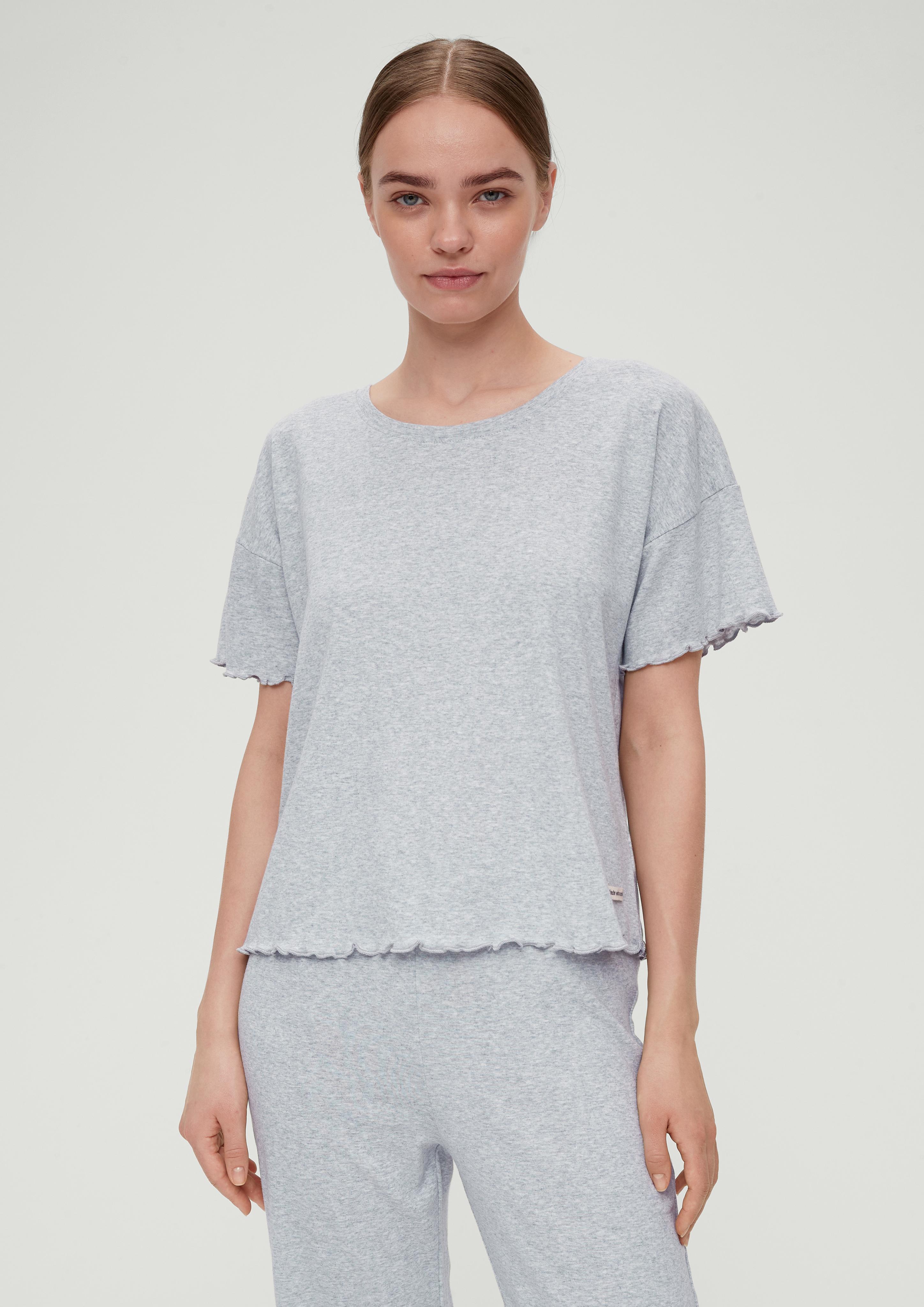 Pyjama-Shirt mit Rollsaum  6008384-9000