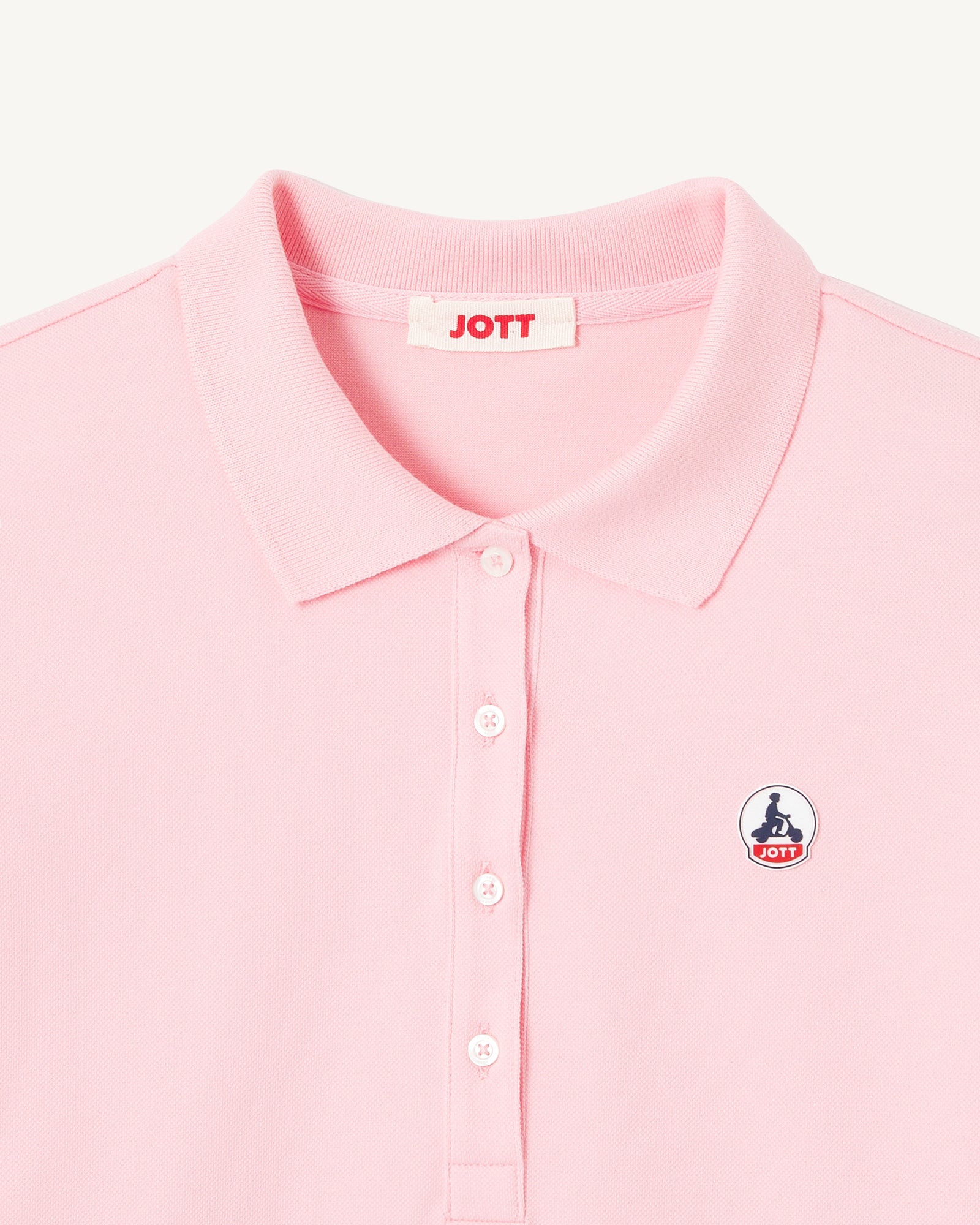 Polo en coton biologique Rose pêche Franca