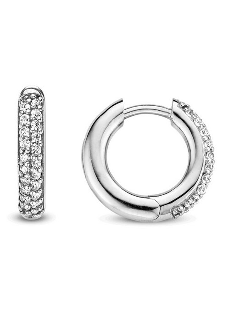 TI SENTO - Milano Silver hoop earrings with cubic zirconia
