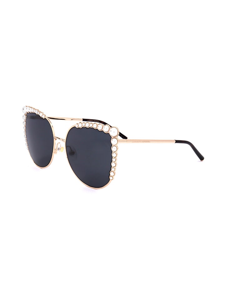 Carolina Herrera Damen-Sonnenbrille in Gold/ Schwarz günstig kaufen 58